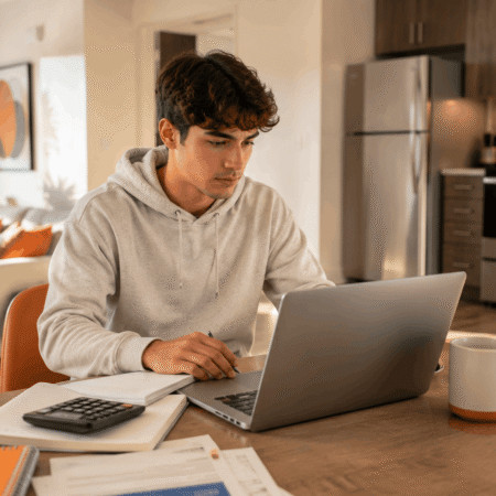Student planning a Budget for College Housing