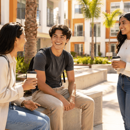 Students meeting at apartments for How to Find Roommates at UCSB Before Moving In