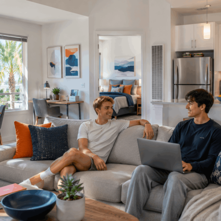 Furnished student housing near SBCC living space