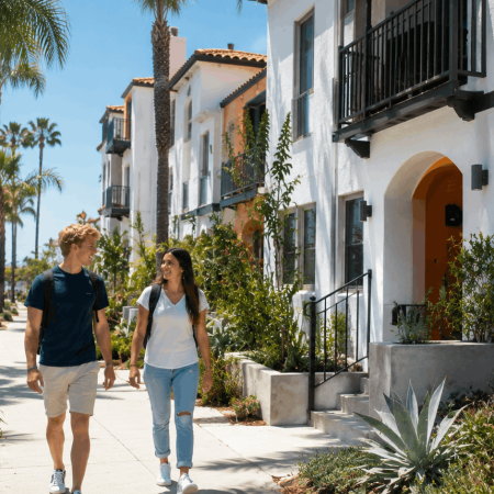 Student housing within walking distance of SBCC